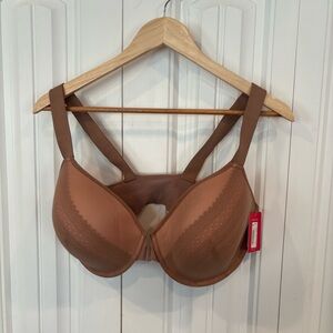 Spanx Tan Bra-Llelujah Ilusion Lace‎ Full Coverage Bra Size 40 DD